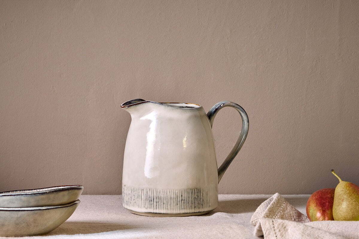 Malia Jug - Cream - Large-SERVEWARE-Nkuku