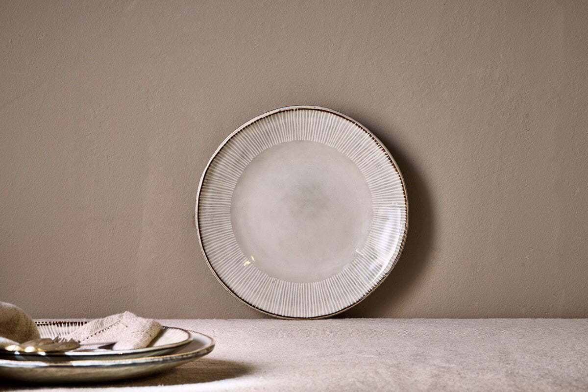 Malia Side Plate - Cream-TABLEWARE-Nkuku