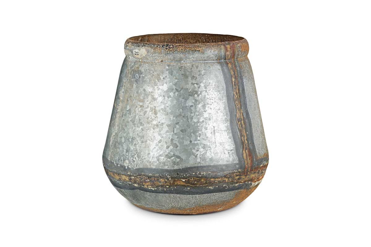 Mamba Outdoor Planter - Aged Zinc