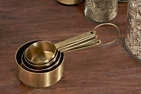 Mane Measuring Cups - Brushed Gold-KITCHEN & DINING ACCESSORIES-Nkuku