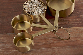 Mane Measuring Cups - Brushed Gold-KITCHEN & DINING ACCESSORIES-Nkuku