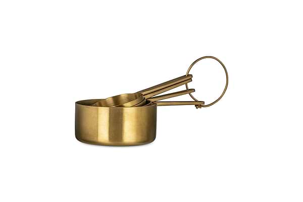 Mane Measuring Cups - Brushed Gold-KITCHEN & DINING ACCESSORIES-Nkuku