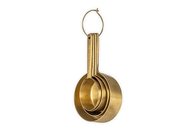 Mane Measuring Cups - Brushed Gold-KITCHEN & DINING ACCESSORIES-Nkuku