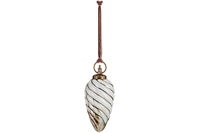 Maran Giant Bauble - Gold & Cream-CHRISTMAS DECORATIONS-Nkuku