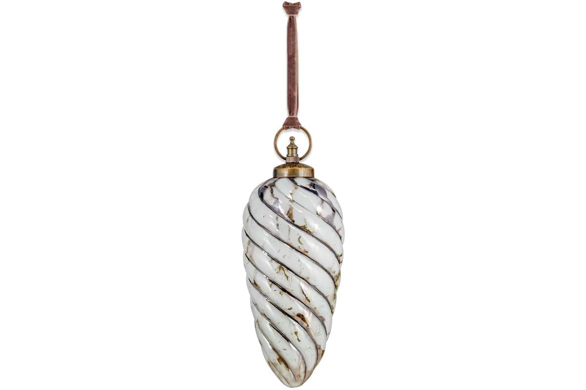 Maran Giant Bauble - Gold & Cream