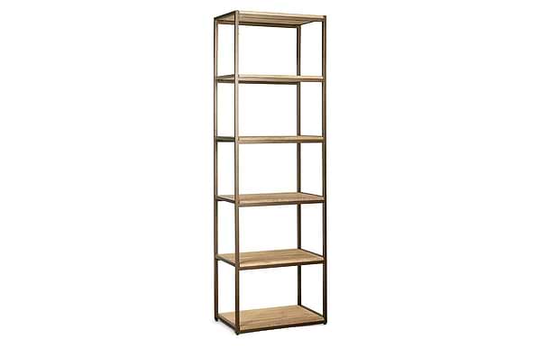 Marjori Mango Wood And Iron Standing Shelves - Narrow