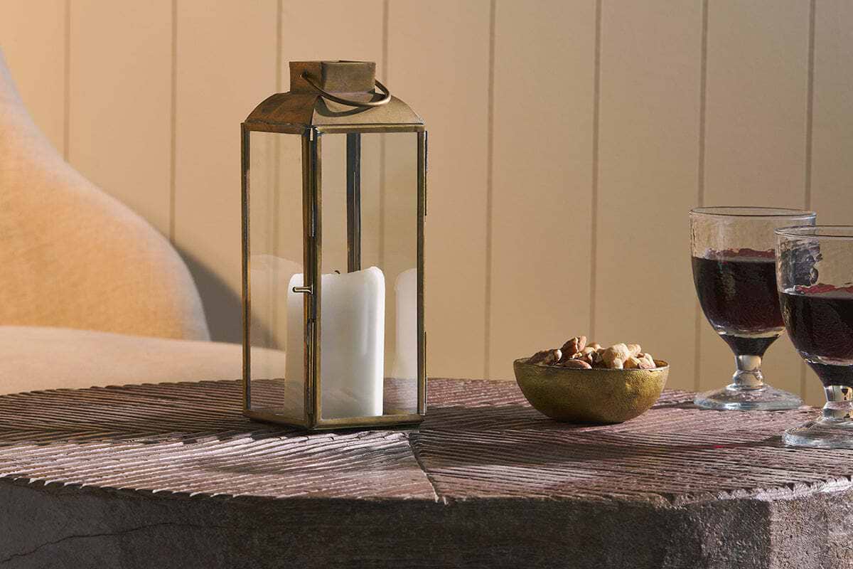Maro Brass Lantern - Tall – Nkuku