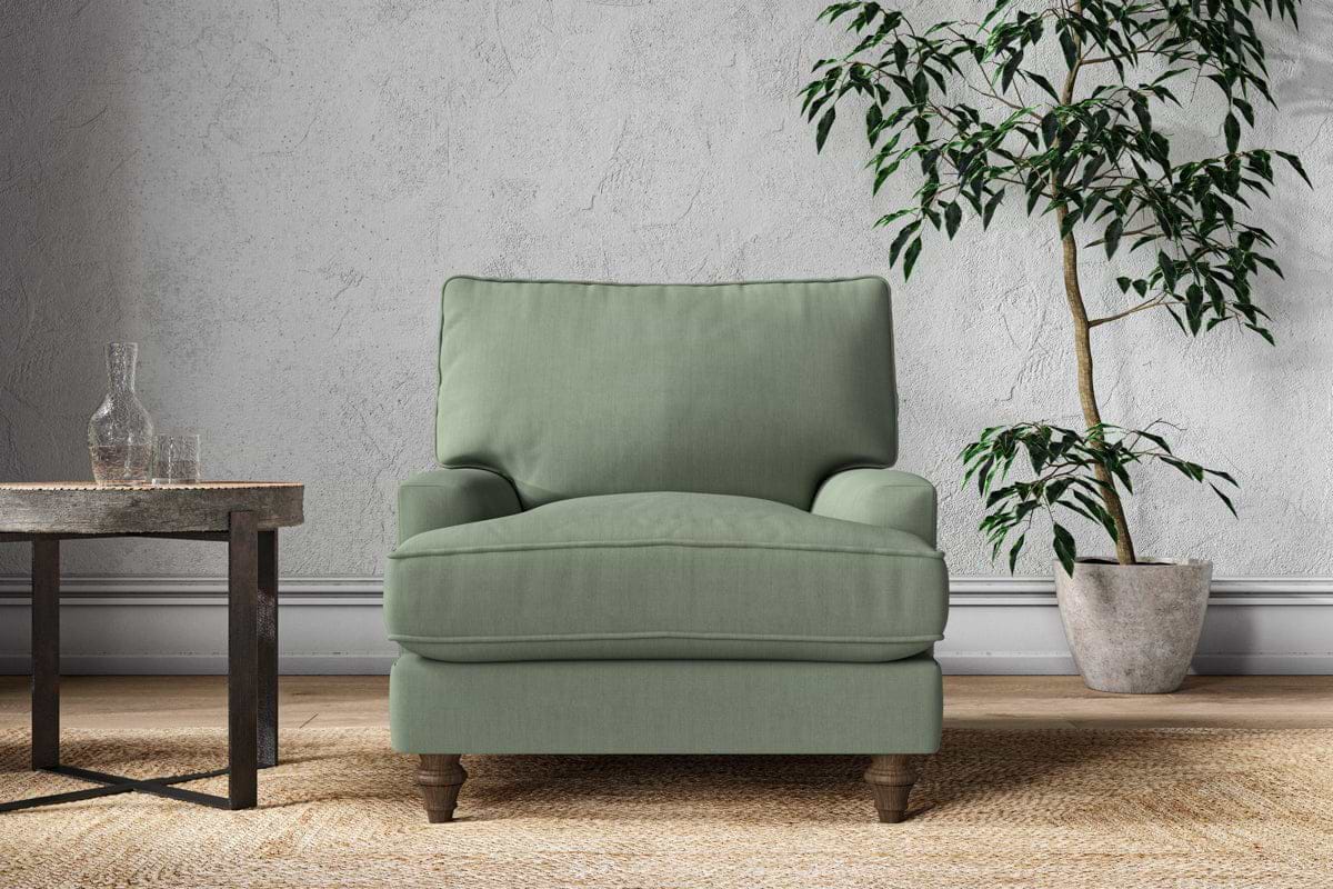Marri Armchair - Brera Linen Jade-MAKE TO ORDER-Nkuku