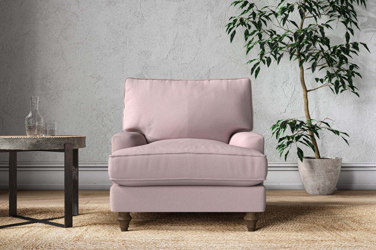 Marri Armchair - Recycled Cotton Lavender-MAKE TO ORDER-Nkuku