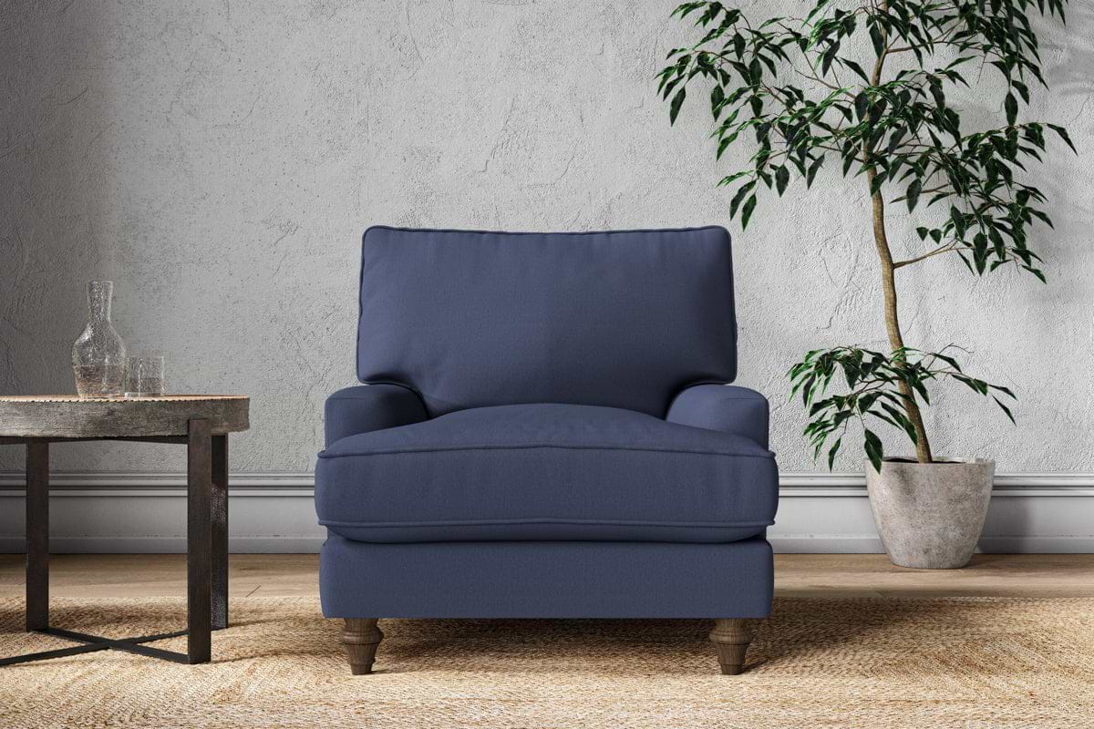 Marri Armchair - Recycled Cotton Navy-MAKE TO ORDER-Nkuku