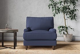 Marri Armchair - Recycled Cotton Navy-MAKE TO ORDER-Nkuku