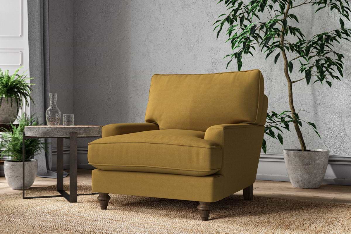 Marri Armchair - Recycled Cotton Ochre-MAKE TO ORDER-Nkuku