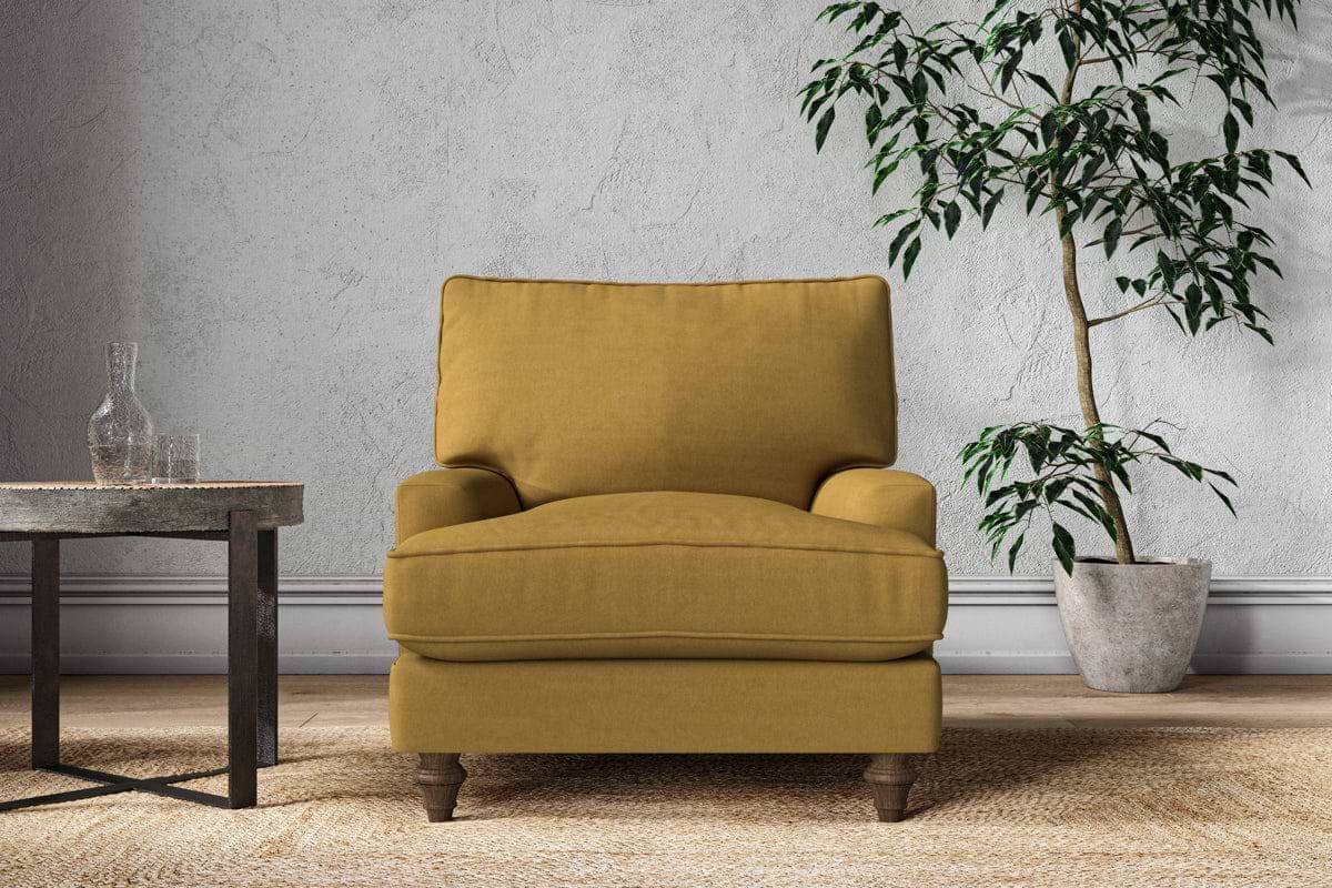 Marri Armchair - Recycled Cotton Ochre-MAKE TO ORDER-Nkuku