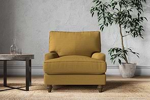 Marri Armchair - Recycled Cotton Ochre-MAKE TO ORDER-Nkuku