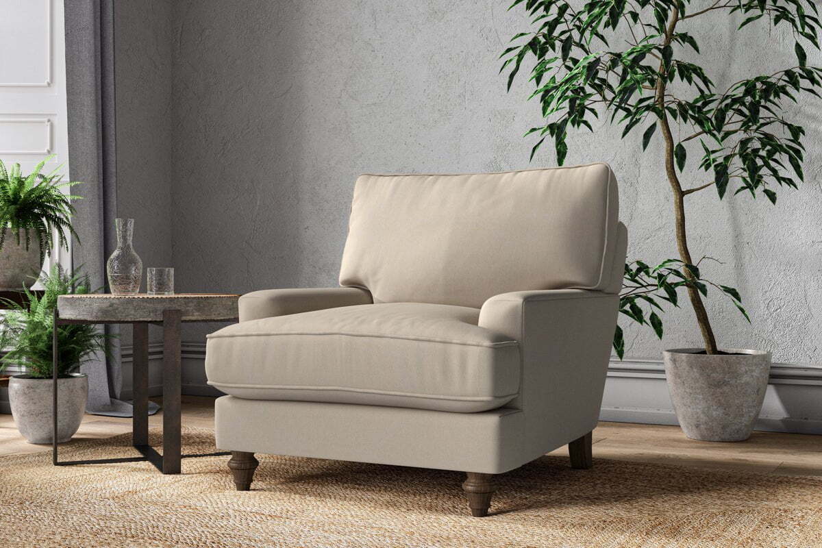 Marri Armchair - Recycled Cotton Stone-MAKE TO ORDER-Nkuku