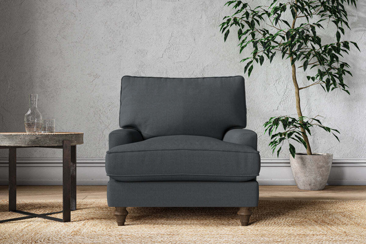 Marri Armchair - Recycled Cotton Thunder-MAKE TO ORDER-Nkuku