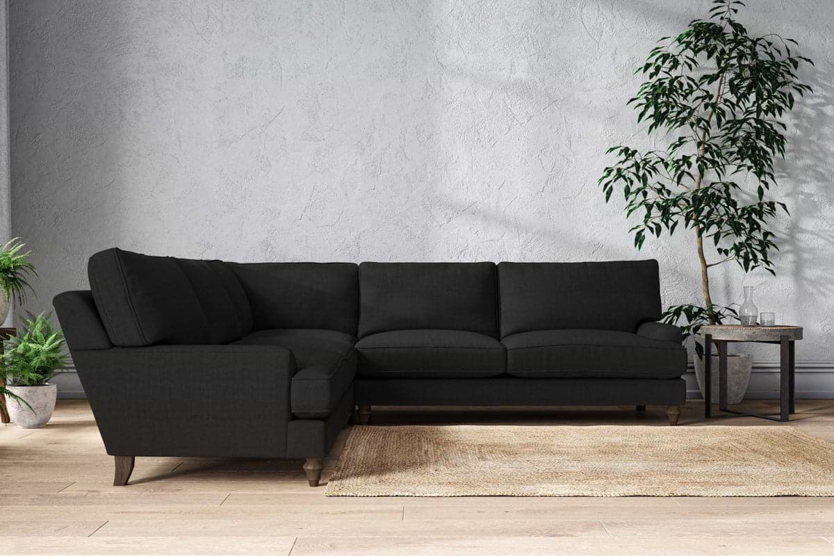 Marri Grand Corner Sofa - Brera Linen Charcoal-MAKE TO ORDER-Nkuku
