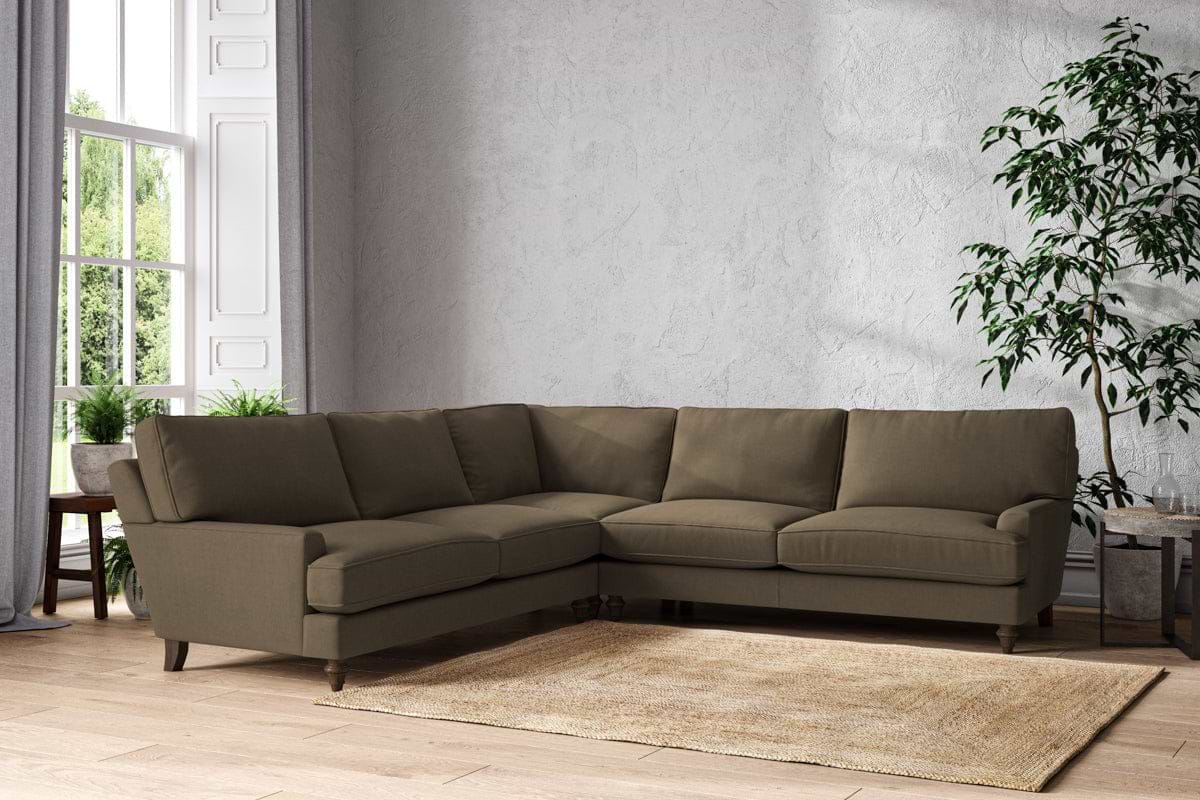 Marri Grand Corner Sofa - Brera Linen Chestnut-MAKE TO ORDER-Nkuku