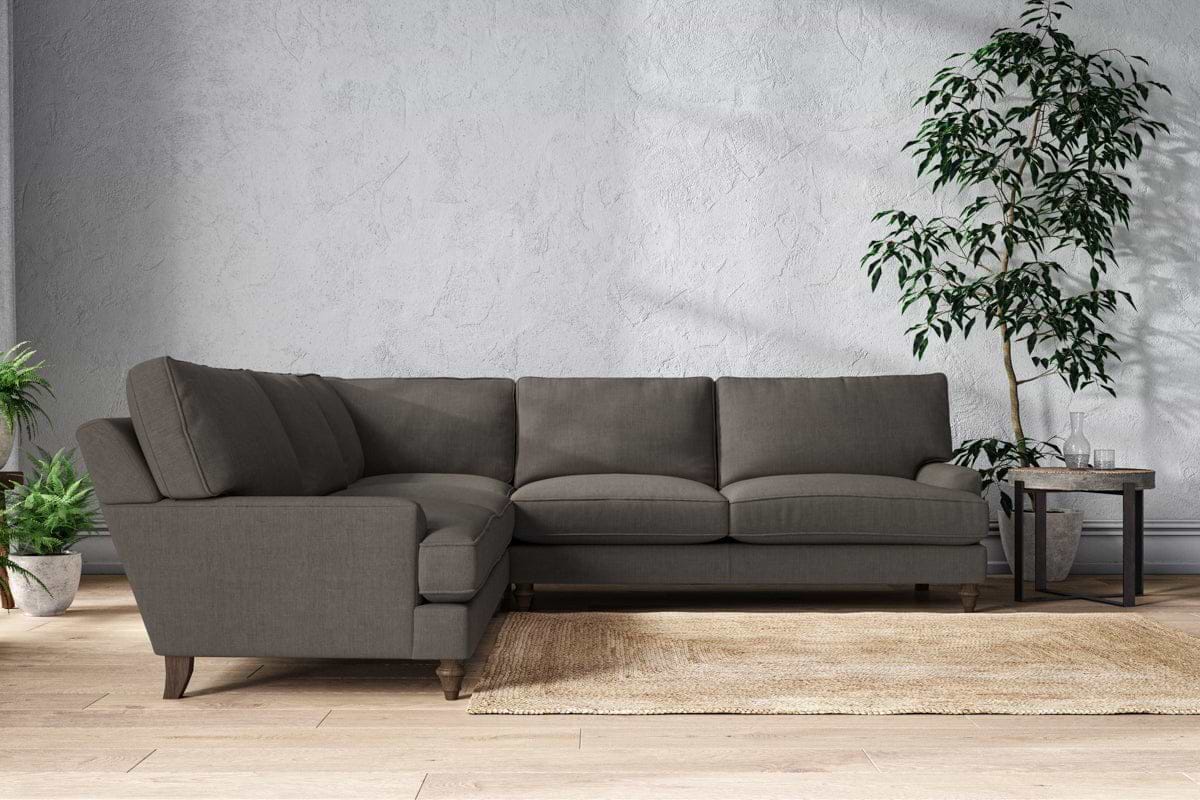 Marri Grand Corner Sofa - Brera Linen Granite-MAKE TO ORDER-Nkuku