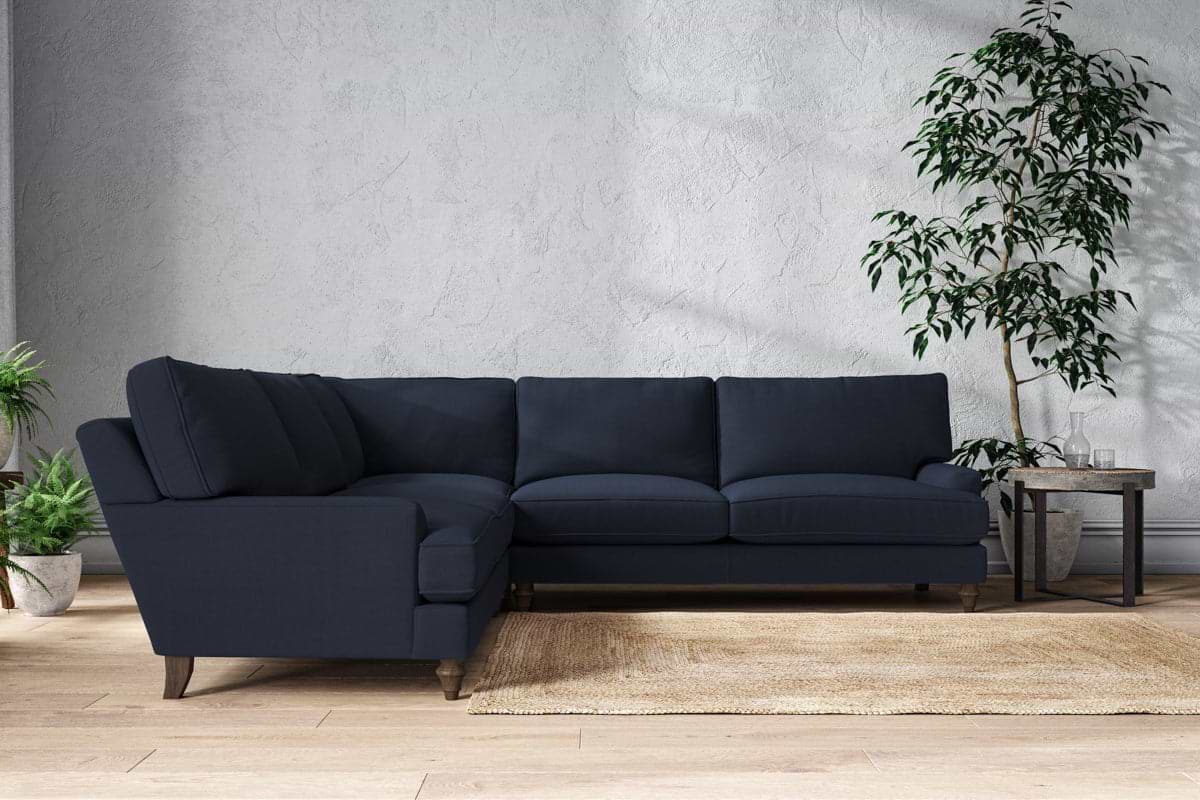 Marri Grand Corner Sofa - Brera Linen Indigo-MAKE TO ORDER-Nkuku