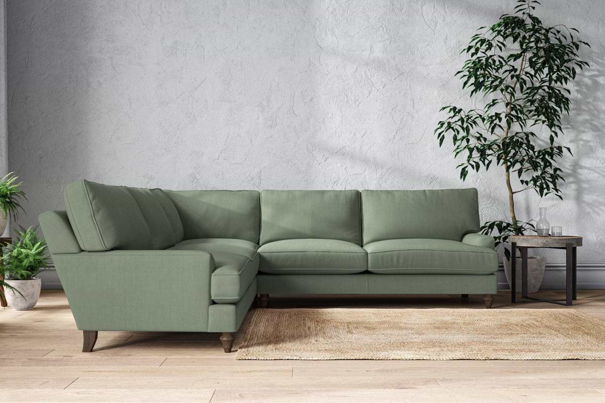 Marri Grand Corner Sofa - Brera Linen Jade-MAKE TO ORDER-Nkuku