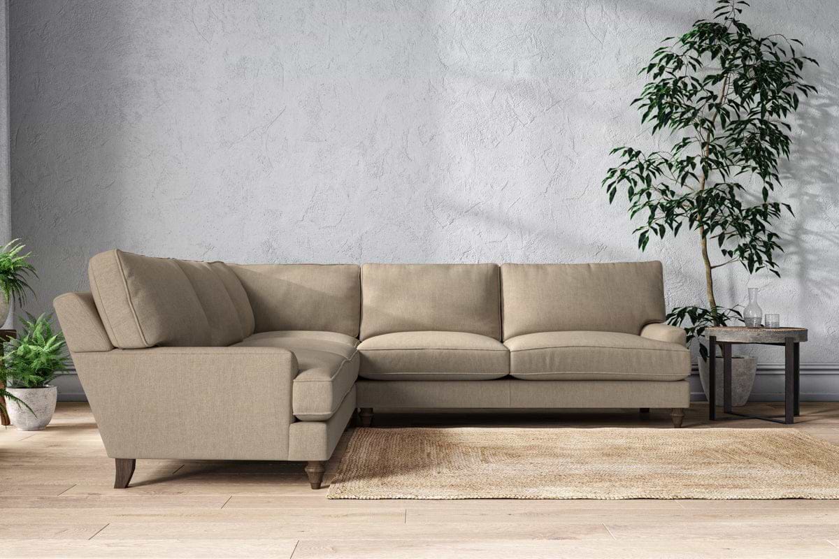 Marri Grand Corner Sofa - Brera Linen Pebble-MAKE TO ORDER-Nkuku