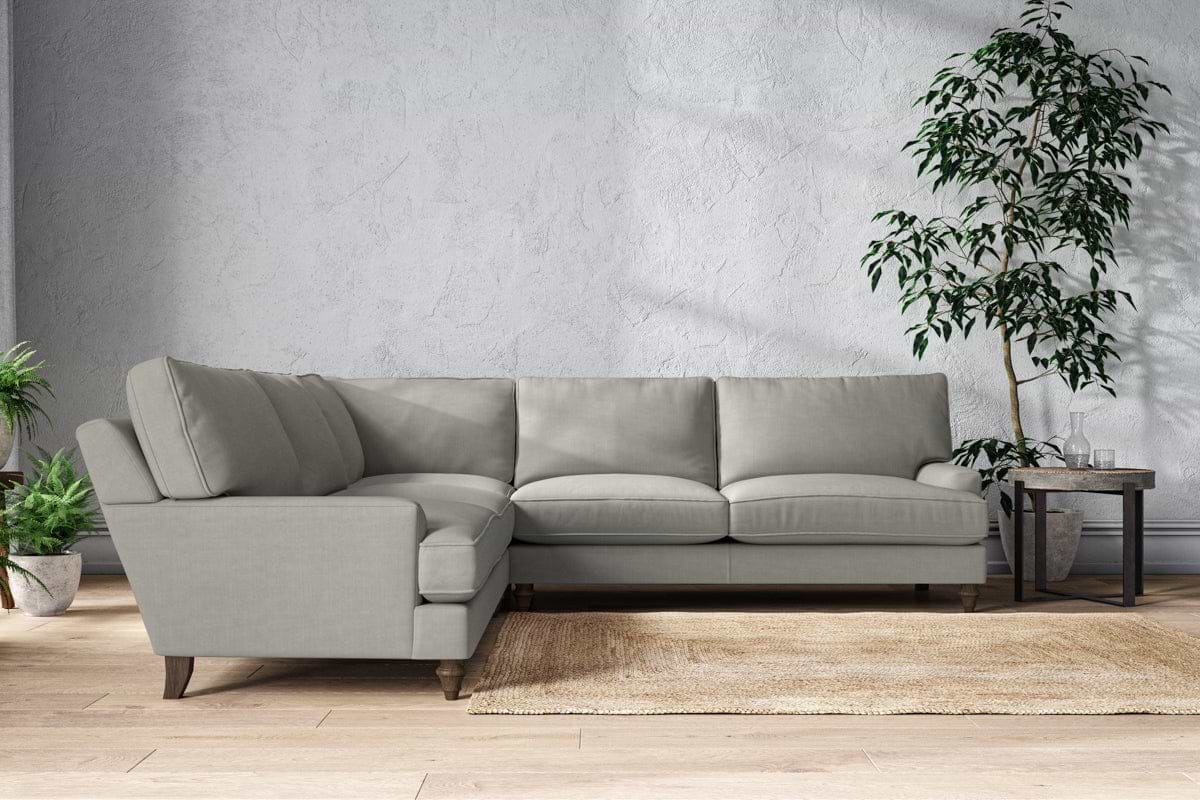 Marri Grand Corner Sofa - Brera Linen Smoke-MAKE TO ORDER-Nkuku