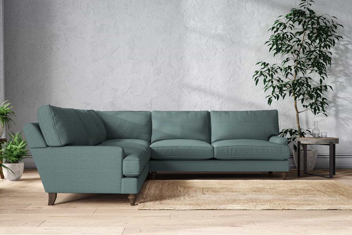 Marri Grand Corner Sofa - Recycled Cotton Airforce