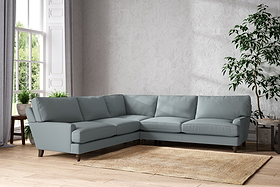 Marri Grand Corner Sofa - Recycled Cotton Horizon-MAKE TO ORDER-Nkuku