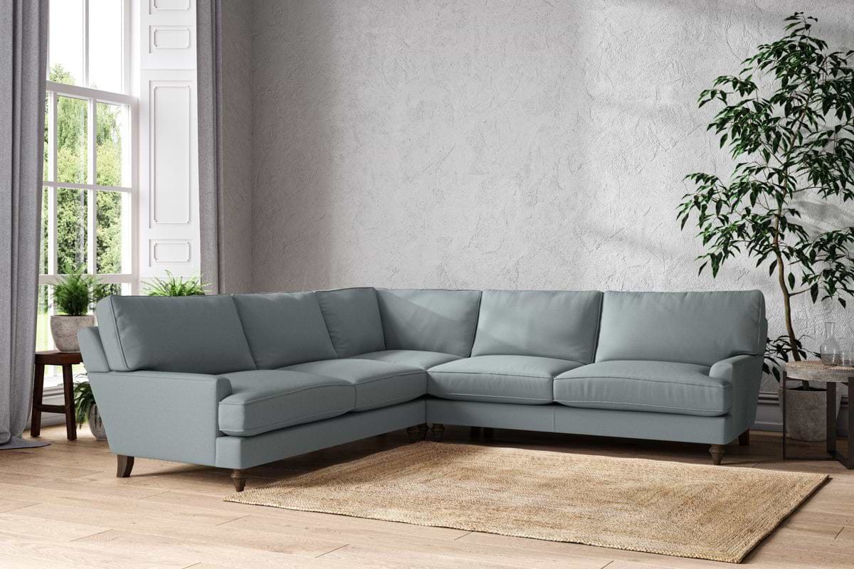 Marri Grand Corner Sofa - Recycled Cotton Horizon-MAKE TO ORDER-Nkuku
