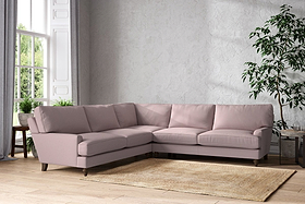 Marri Grand Corner Sofa - Recycled Cotton Lavender-MAKE TO ORDER-Nkuku