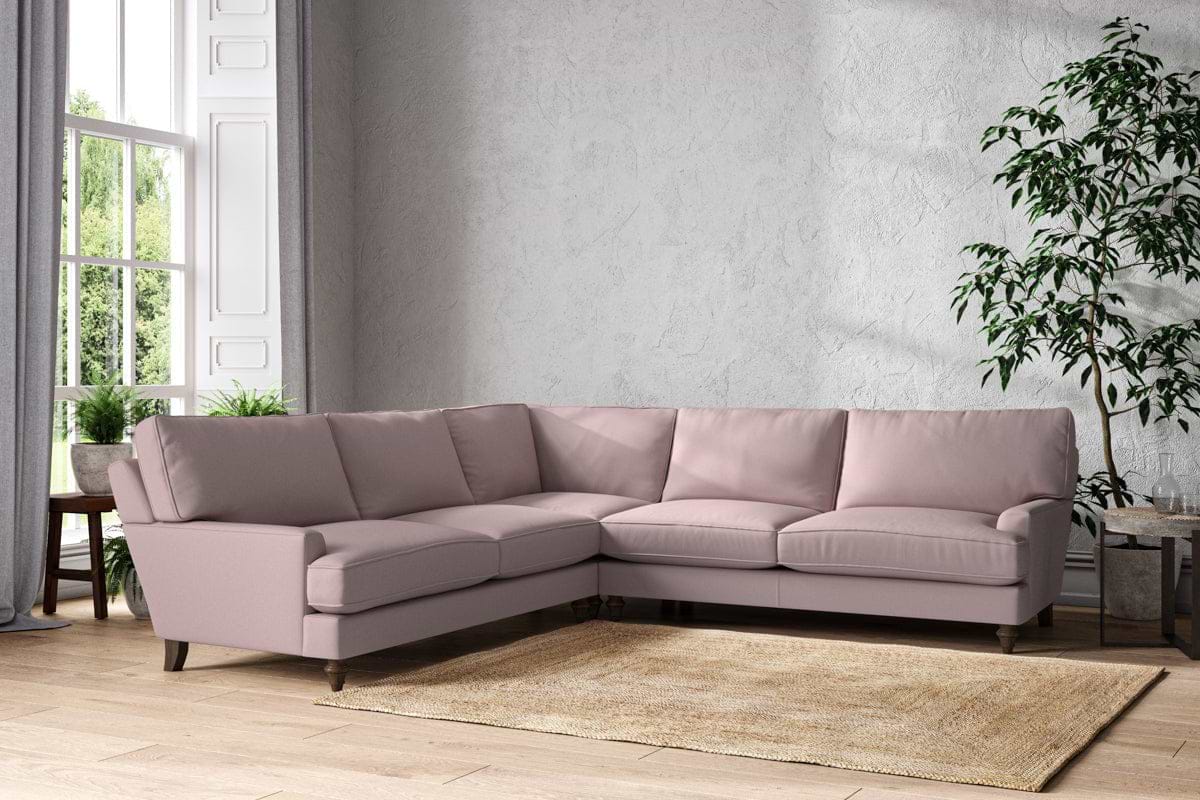 Marri Grand Corner Sofa - Recycled Cotton Lavender-MAKE TO ORDER-Nkuku