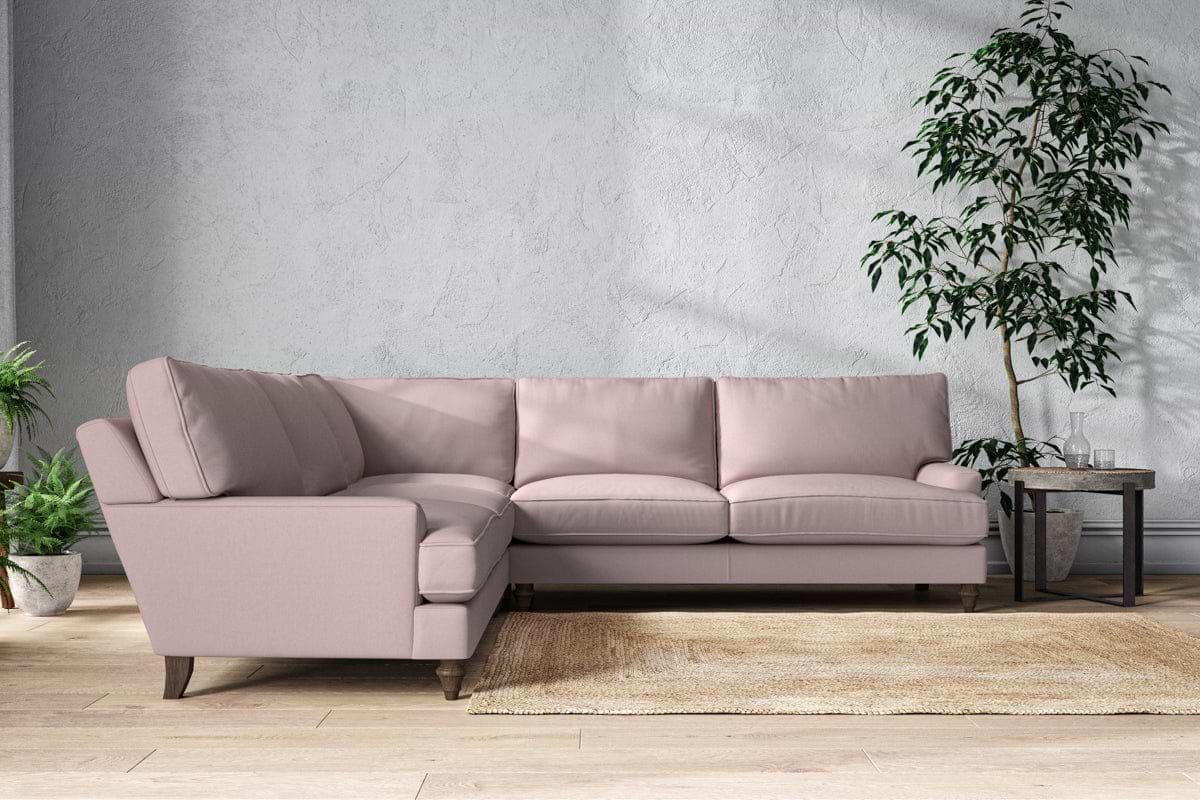 Marri Grand Corner Sofa - Recycled Cotton Lavender-MAKE TO ORDER-Nkuku
