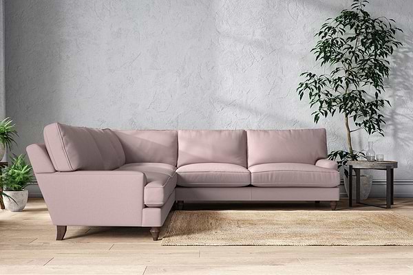 Marri Grand Corner Sofa - Recycled Cotton Lavender-MAKE TO ORDER-Nkuku