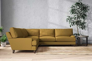 Marri Grand Corner Sofa - Recycled Cotton Ochre-MAKE TO ORDER-Nkuku