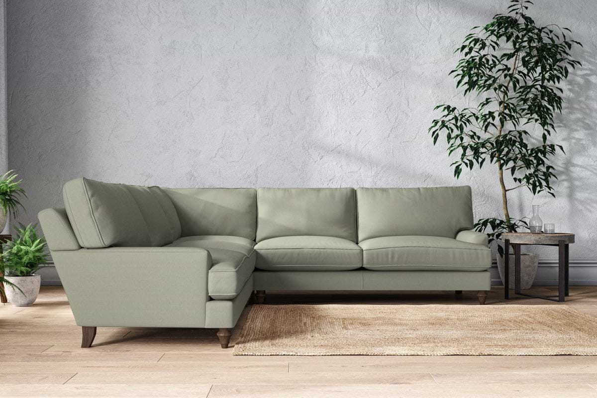 Marri Grand Corner Sofa - Recycled Cotton Seaspray-MAKE TO ORDER-Nkuku