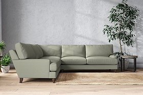 Marri Grand Corner Sofa - Recycled Cotton Seaspray-MAKE TO ORDER-Nkuku