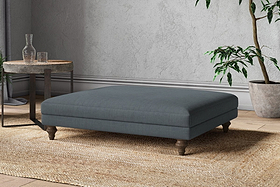 Marri Grand Footstool - Brera Linen Dusk