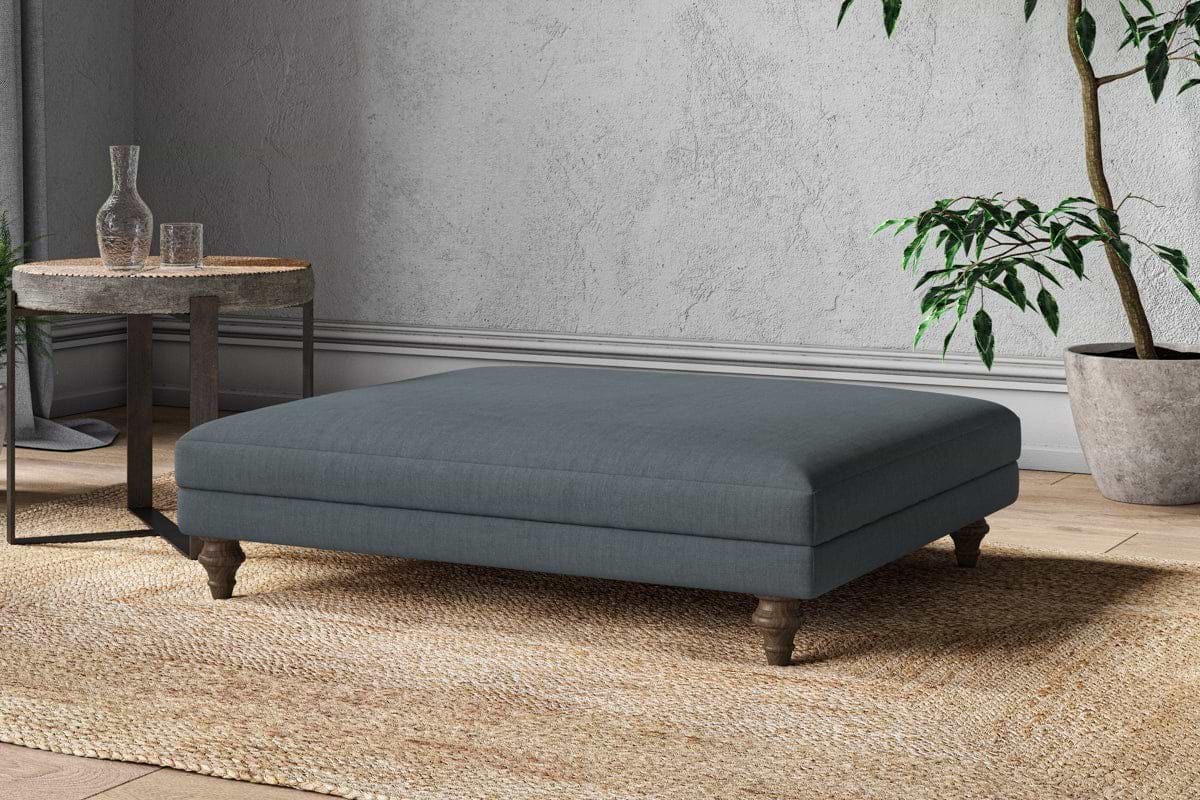 Marri Grand Footstool - Brera Linen Dusk