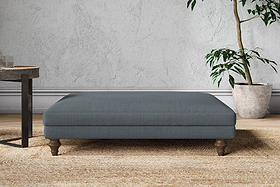 Marri Grand Footstool - Brera Linen Dusk