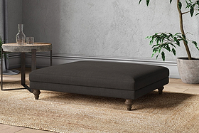 Marri Grand Footstool - Brera Linen Espresso
