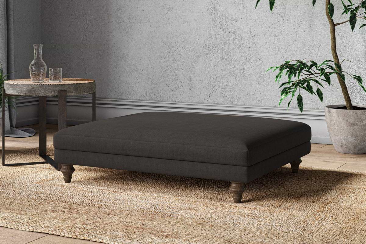 Marri Grand Footstool - Brera Linen Espresso