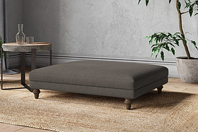 Marri Grand Footstool - Brera Linen Granite