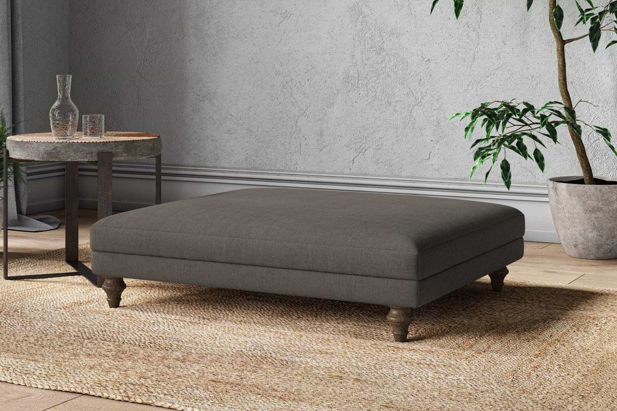 Marri Grand Footstool - Brera Linen Granite
