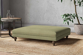 Marri Grand Footstool - Brera Linen Sage