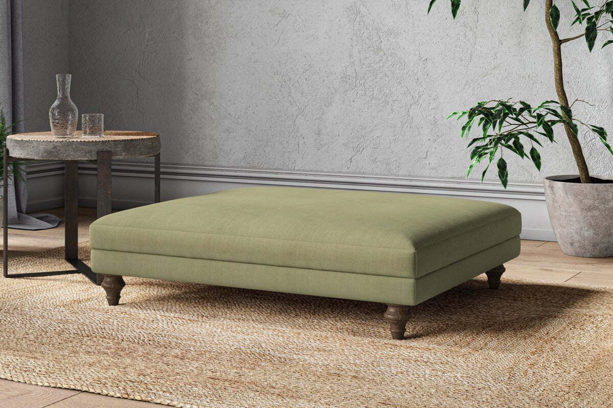 Marri Grand Footstool - Brera Linen Sage