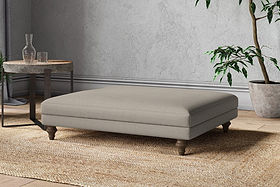Marri Grand Footstool - Recycled Cotton Flax