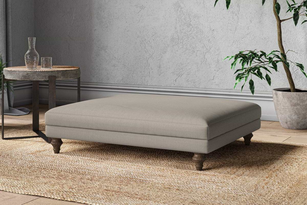 Marri Grand Footstool - Recycled Cotton Flax