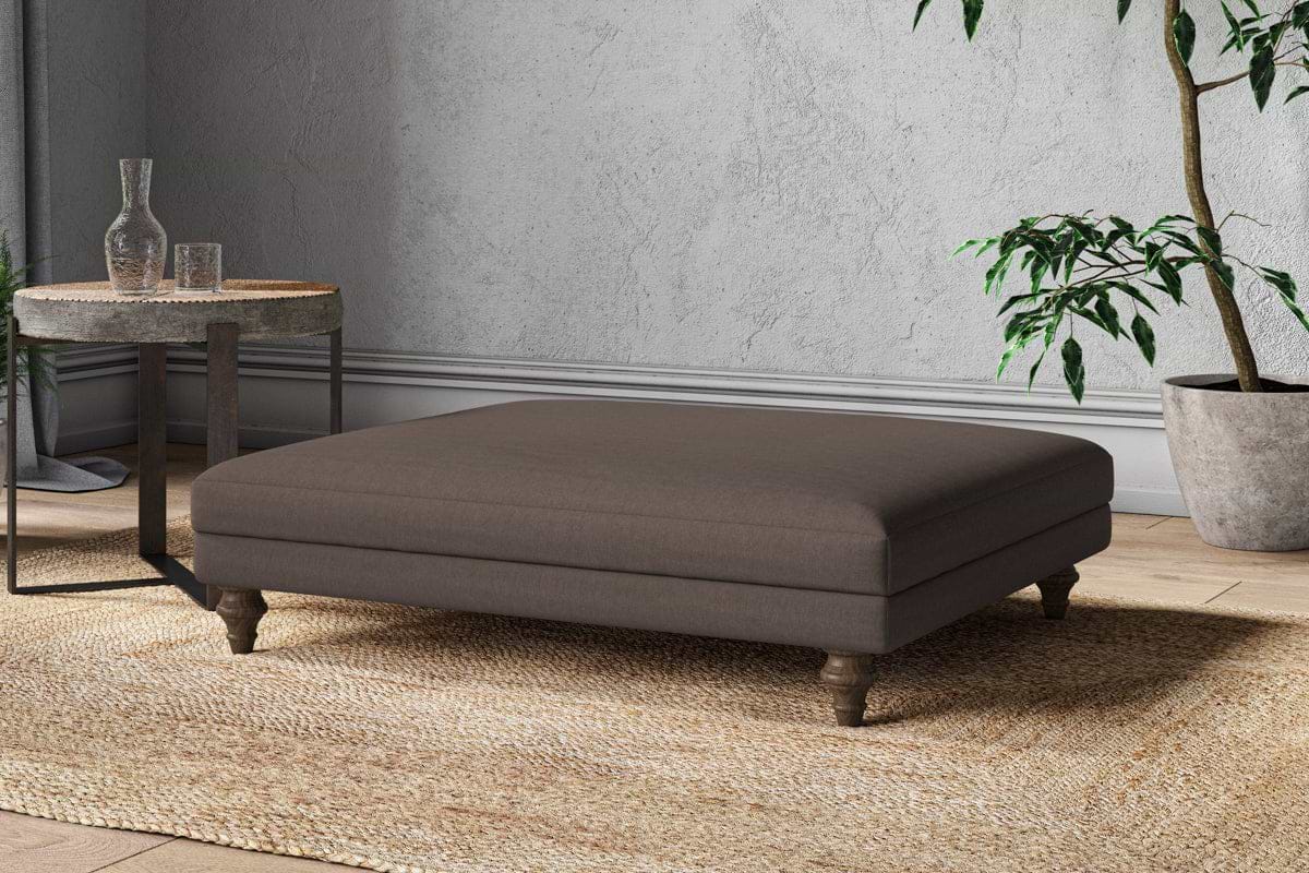 Marri Grand Footstool - Recycled Cotton Mocha