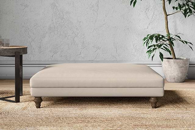 Marri Grand Footstool - Recycled Cotton Natural